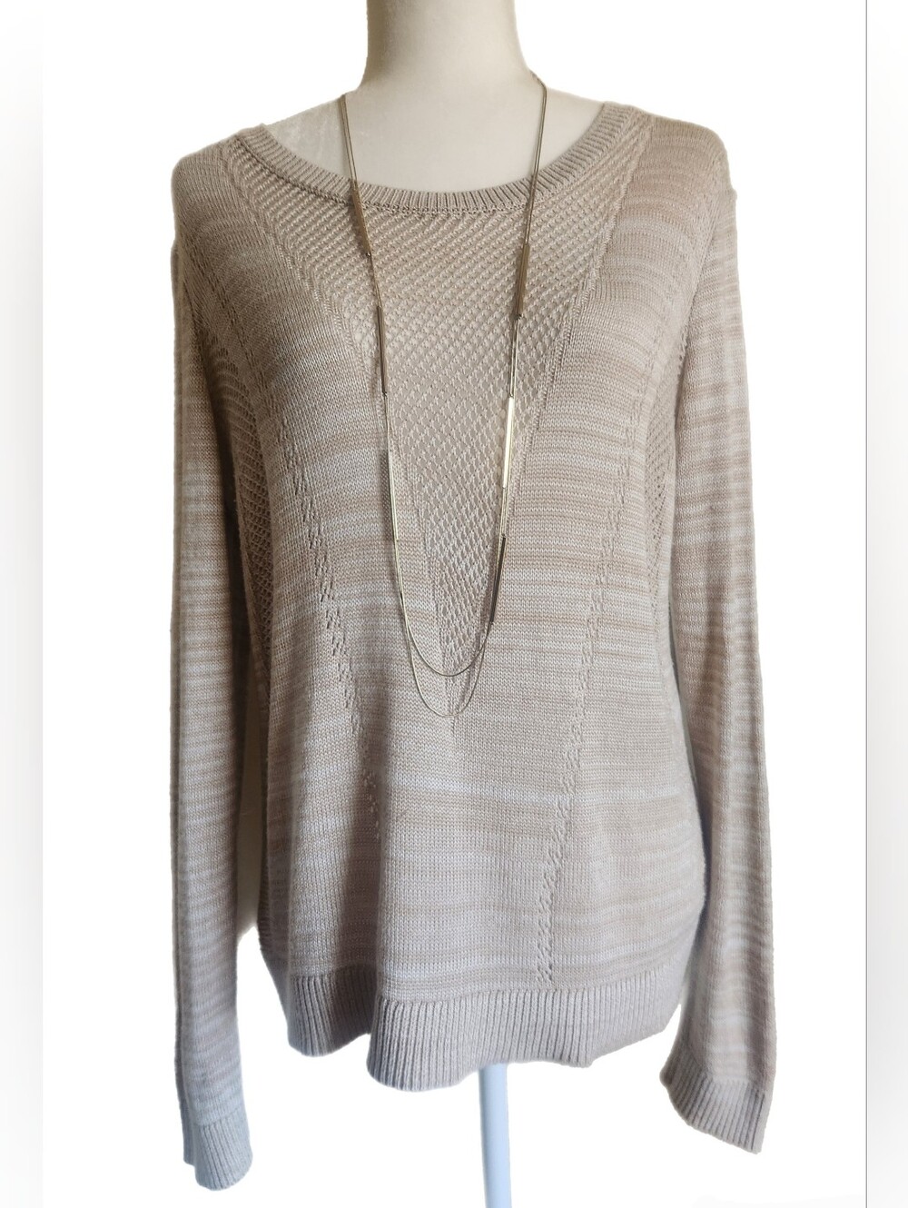 Banana Republic Mixed Stitch Chevron Pointelle Knit Sweater